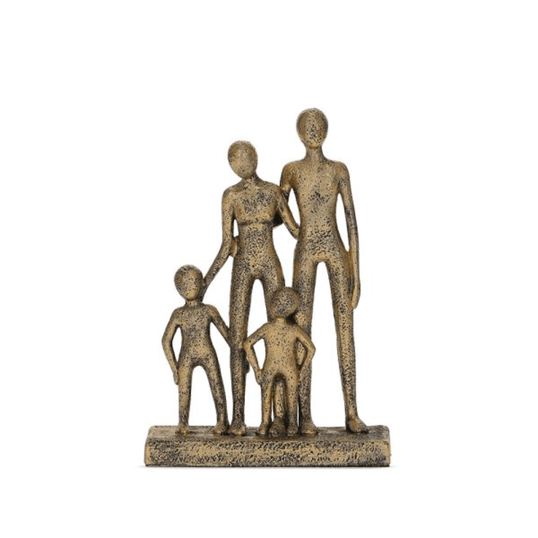 Escultura Familia em Polirresina 22cm