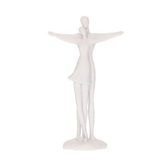 Escultura Casal em Polirresina Branca 30,5cm