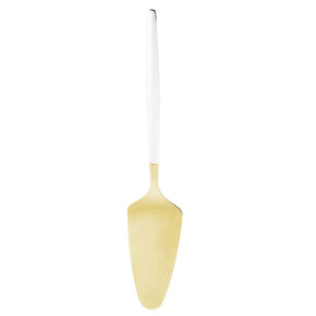 Espatula para Bolo Aço Inox Opera Champanhe e Branca 20,5cm