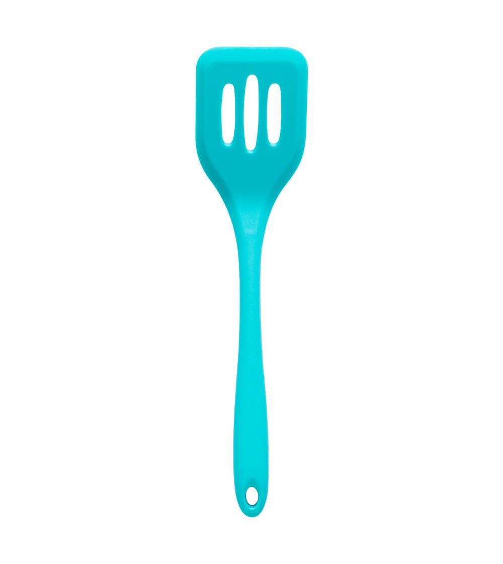 Espátula Vazada de Silicone Duplo Verde