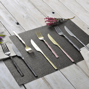 Faqueiro Elegant Estilo Bambu em Aço Inox 16 Peças