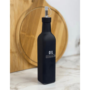 Galheteiro para Azeite de Vidro Manhattan Preto 300ml