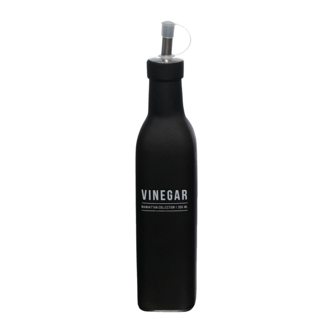Galheteiro para Vinagre de Vidro Manhattan Preto 300ml