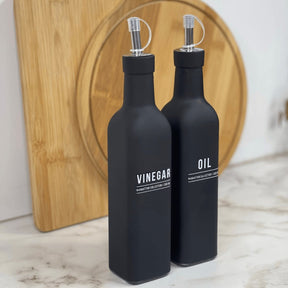 Galheteiro para Vinagre de Vidro Manhattan Preto 300ml