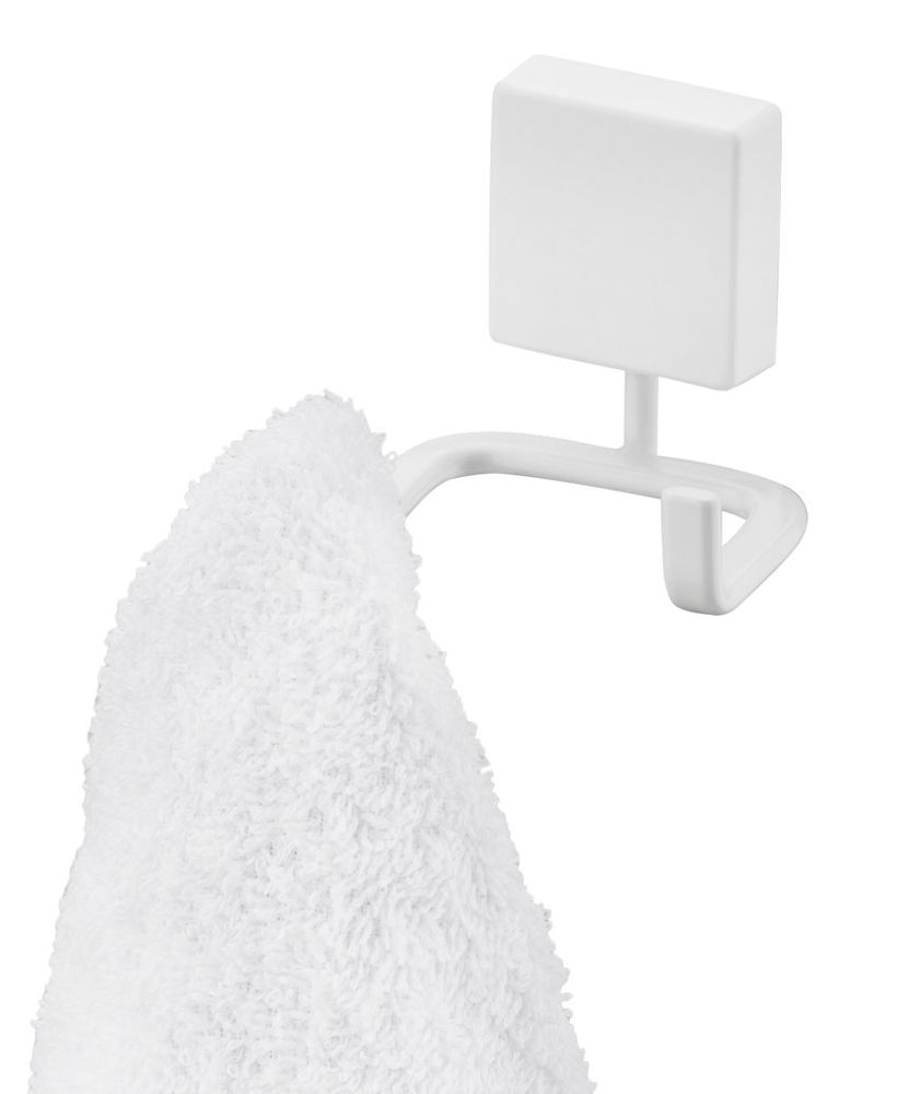 Gancho Duplo com Fixação Parafuso 6,5 cm x 6 cm x 5,5 cm Branco Fosco