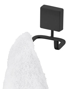 Gancho Duplo com Fixação Parafuso Preto Fosco