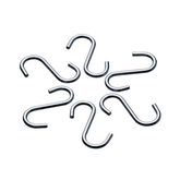 Gancho para Barra Tubular Cromado - 6 Unidades