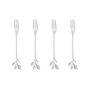 Jogo de Garfos para Aperitivo em Aço Inox Leaves 4 Peças