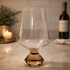 Taça de Vidro para Vinho Tinto Diamante Âmbar