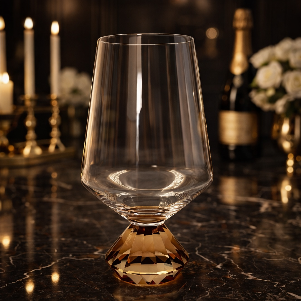 Taça de Vidro para Vinho Tinto Diamante Âmbar
