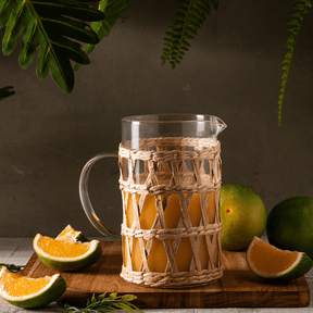 Jarra de Vidro e Fibra Natural 1 Litros