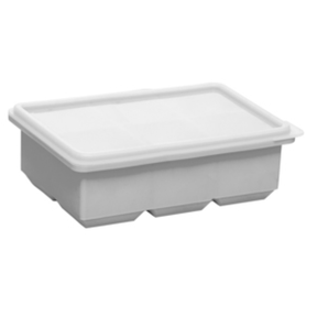 Forma de Gelo 6 Cubos de SIlicone Cinza 16,5cm