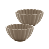 Jogo 2 Bowls em Porcelana Petala Areia Matt 12cm