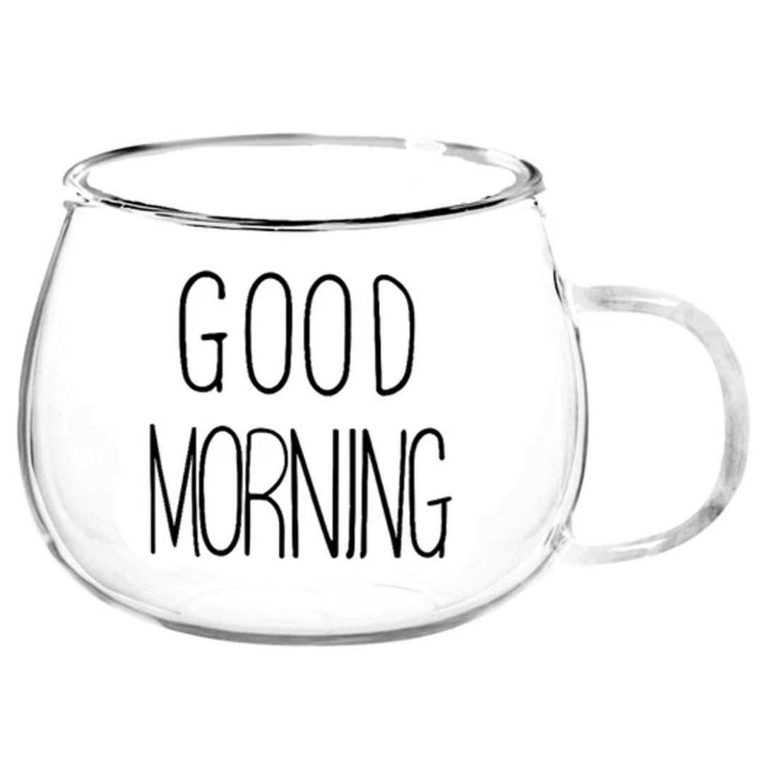 Jogo 2 Canecas Coffee Time Vidro Borossilicato 380ml