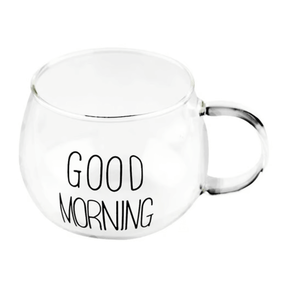 Jogo 2 Canecas Coffee Time Vidro Borossilicato 380ml