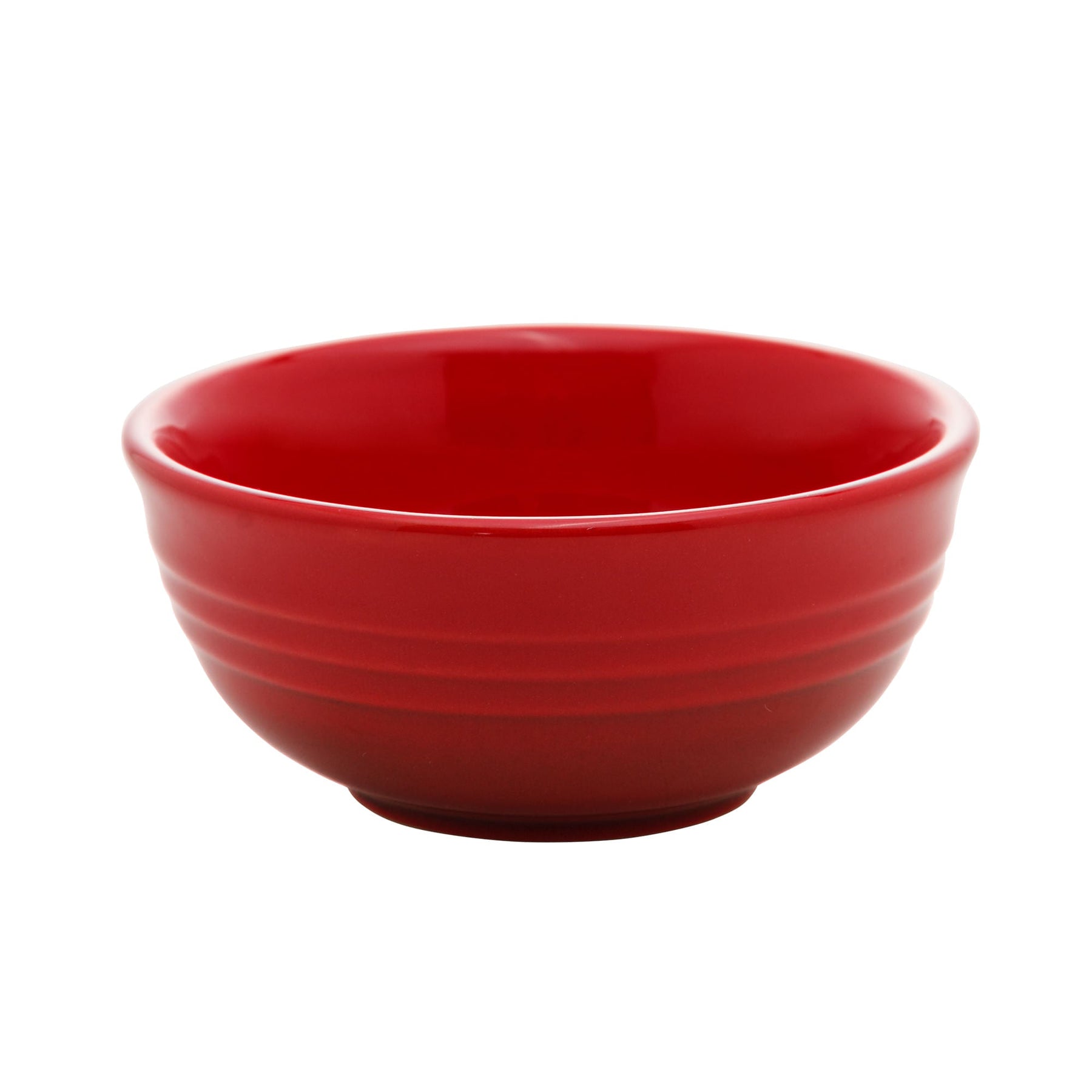 Jogo 2 Mini Bowls de Cerâmica Retrô Vermelho 10cm