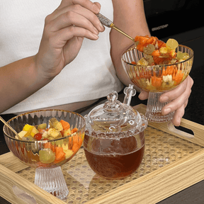 Jogo 2 Taças para Sobremesa Cristal com Fio de Ouro 200ml Lines