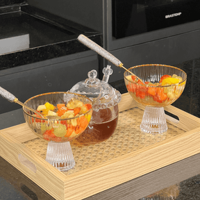 Jogo 2 Taças para Sobremesa Cristal com Fio de Ouro 200ml Lines