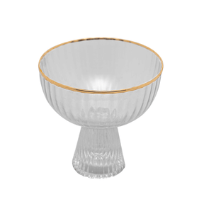 Jogo 2 Taças para Sobremesa Cristal com Fio de Ouro 200ml Lines