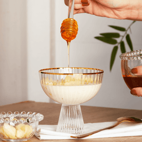 Jogo 2 Taças para Sobremesa Cristal com Fio de Ouro 200ml Lines