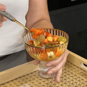 Jogo 2 Taças para Sobremesa Cristal com Fio de Ouro 200ml Lines