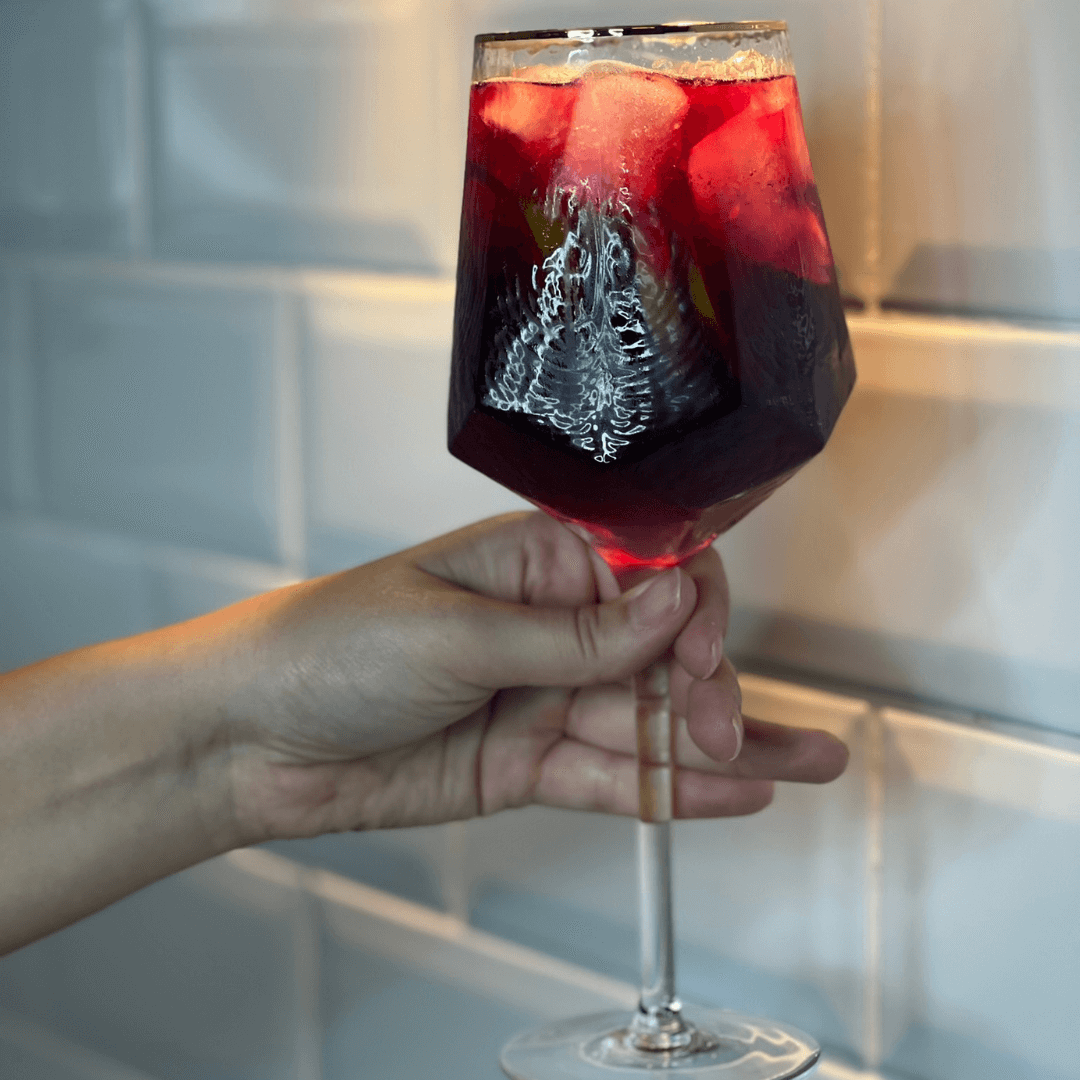 Jogo 2 Taças para Vinho em Cristal de Chumbo com Borda Dourada 600ml