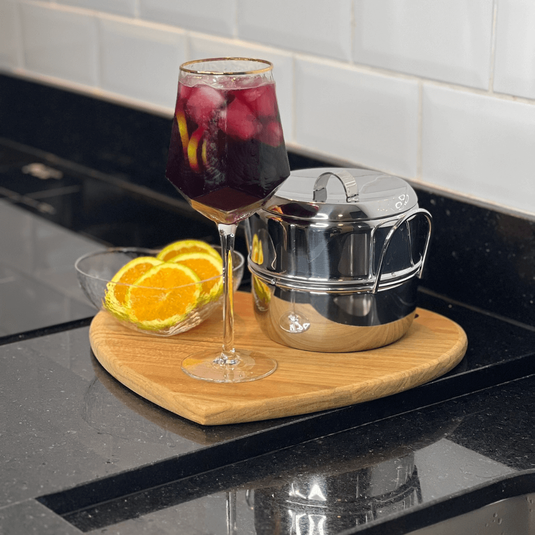 Jogo 2 Taças para Vinho em Cristal de Chumbo com Borda Dourada 600ml