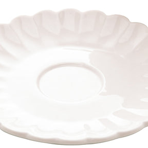 Jogo 2 Xicaras de Café Porcelana com Pires Petala Branco 90ml