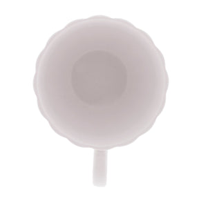 Jogo 2 Xicaras de Chá Porcelana com Pires Petala Branco 160ml