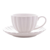 Jogo 2 Xicaras de Chá Porcelana com Pires Petala Branco 160ml
