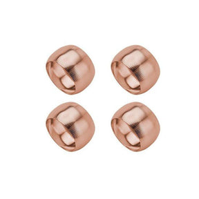Jogo 4 Anéis Para Guardanapo de Aço Circle Rose Gold 4,5cm