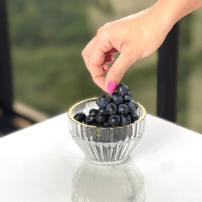 Jogo 4 Bowls de Cristal Imperatriz Fio de Ouro 11cm