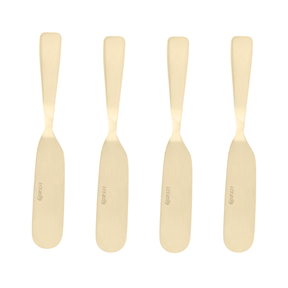 Jogo 4 Espátulas Aço Inox Dourado
