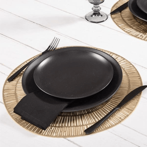 Jogo 4 Guardanapos Home Preto 45cm x 45cm