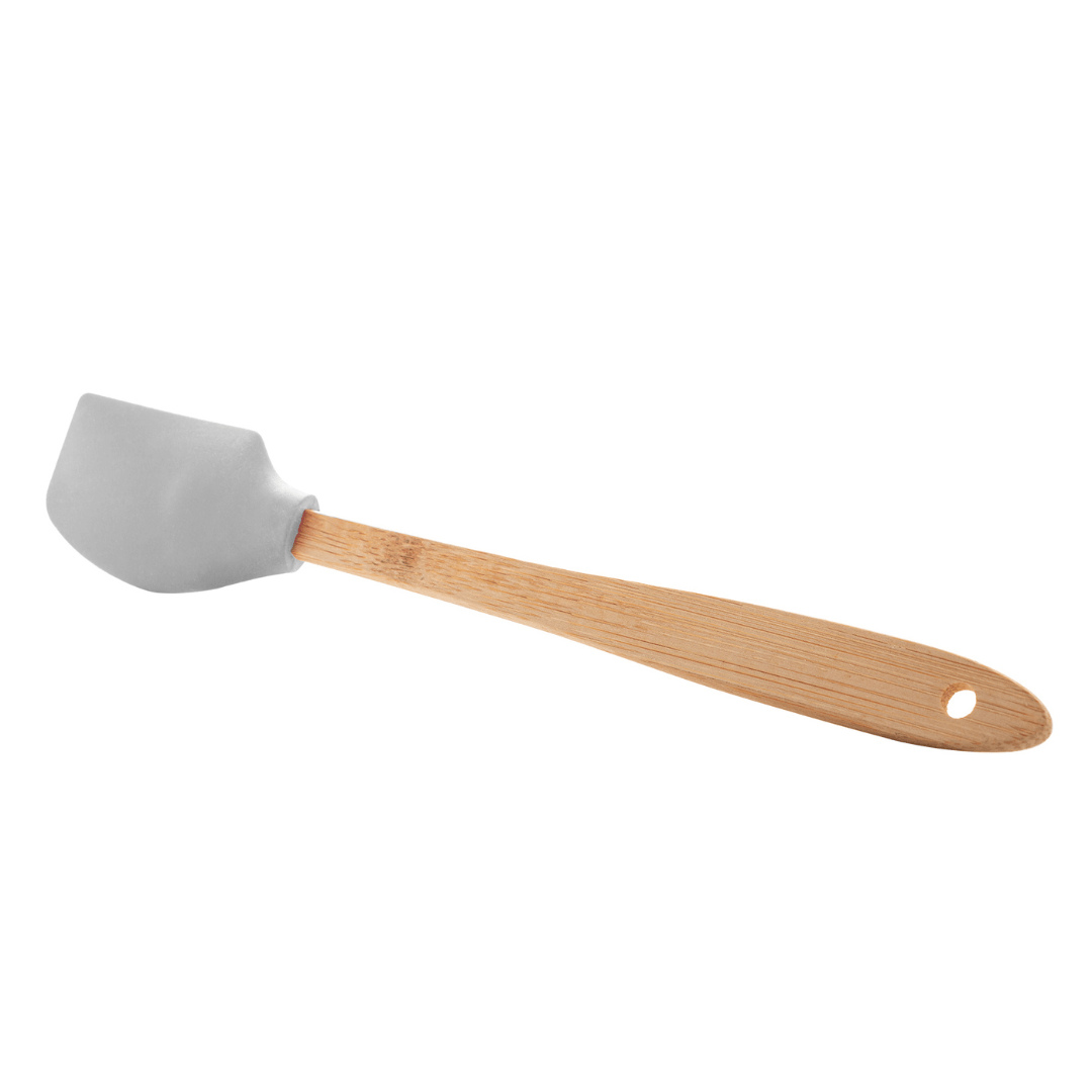 Jogo 4 Utensílios de Cozinha e Silicone e Cabo de Bambu