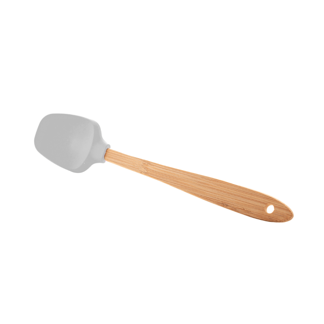 Jogo 4 Utensílios de Cozinha e Silicone e Cabo de Bambu