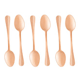 Jogo 6 Colheres para Café de Aço Inox Positano Rose Gold - 12 cm