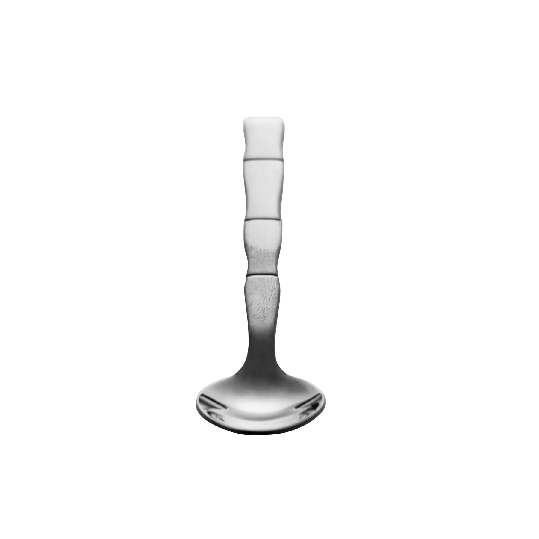 Jogo 6 Colheres para Chá Estilo Bambu Aço Inox Elegant Preto Ônix 12,5 cm
