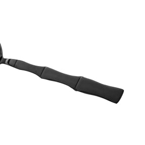 Jogo 6 Colheres para Mesa Estilo Bambu Aço Inox Elegant Preto Ônix 19,8 cm