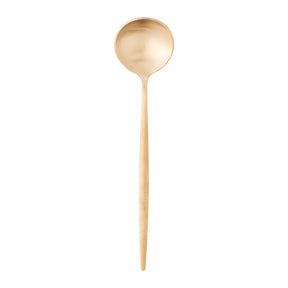 Jogo 6 Colheres para Mesa Opera Aço Inox Dourado 21cm