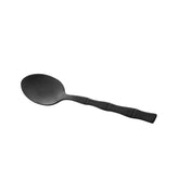 Jogo 6 Colheres para Sobremesa Estilo Bambu Aço Inox Elegant Preto Ônix 15,2 cm