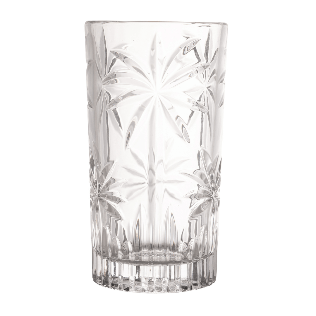 Jogo 6 Copos Altos Cristal de Chumbo Palm Tree 360ml