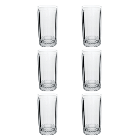 Jogo 6 Copos Altos em Vidro 360ml 15cm