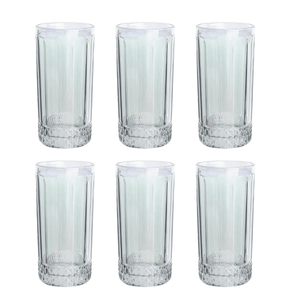 Jogo 6 Copos Altos em Vidro Splendor Furta-Cor 360ml