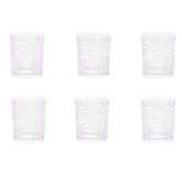 Jogo 6 Copos Baixos Palm Tree Cristal de Chumbo 340ml