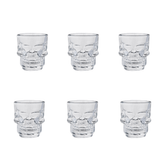 Jogo 6 Copos para Shot em Vidro Skull Mug 50ml