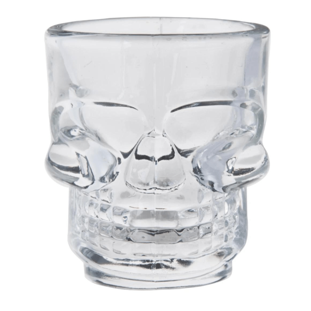 Jogo 6 Copos para Shot em Vidro Skull Mug 50ml