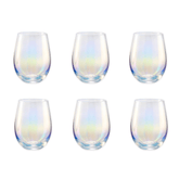 Jogo 6 Copos Rainbow Vidro Long Drink Furta Cor - 580 ml