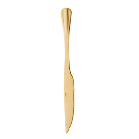Jogo 6 Facas Churrasco Positano Dourado 23cm