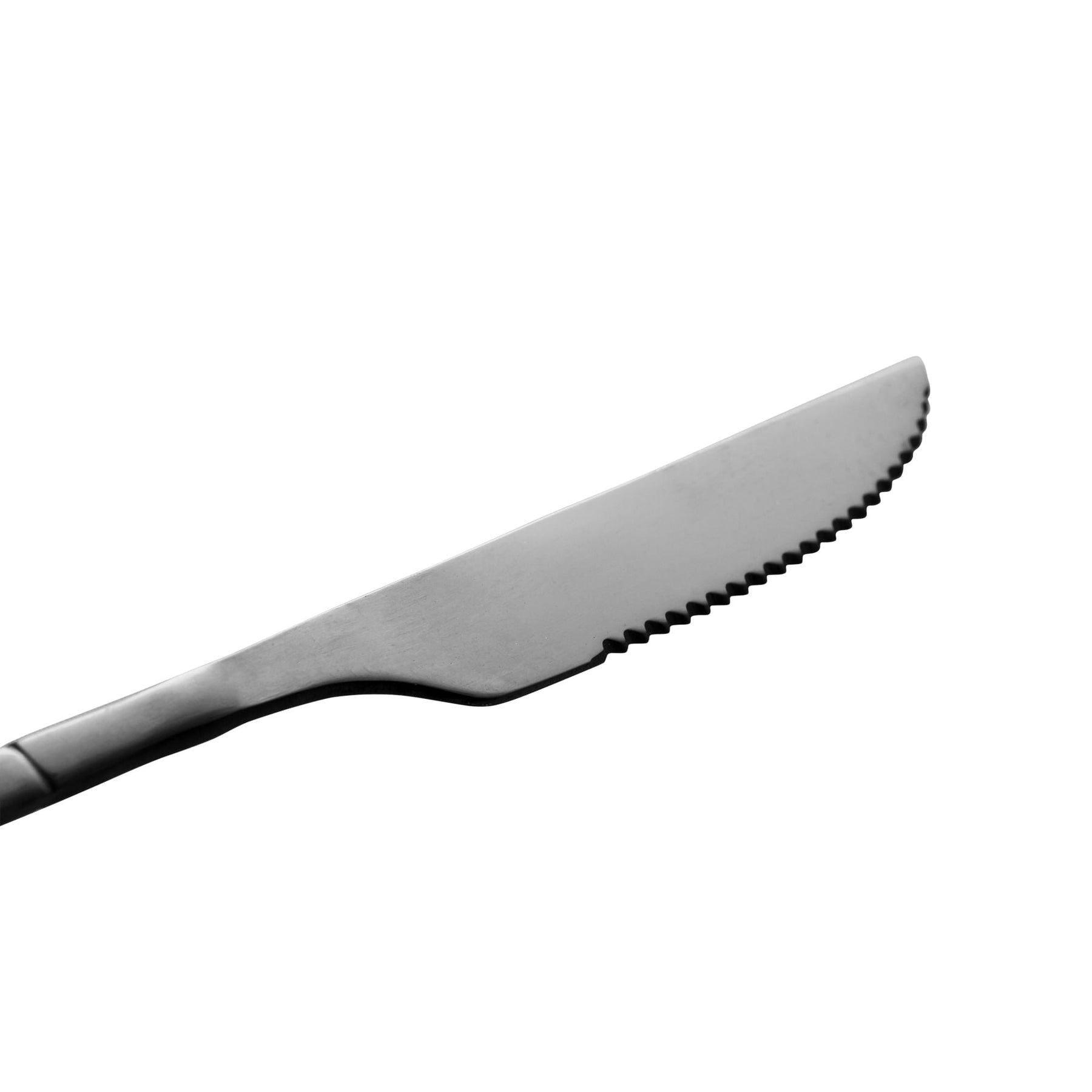Jogo 6 Facas para Churrasco Estilo Bambu Aço Inox Elegant Preto Ônix 22,3 cm